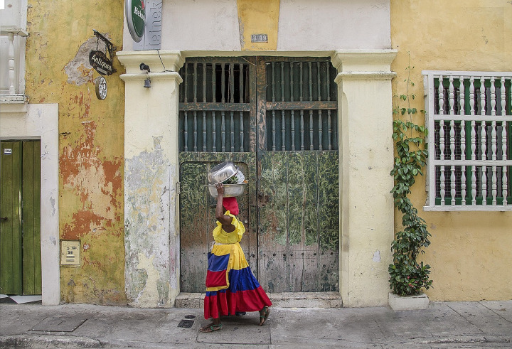 Cartagena Colombia colorful street